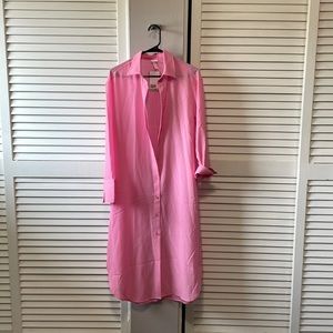 PINK SHIRT DRESS